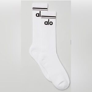 Unisex throwback white socks. Brand new